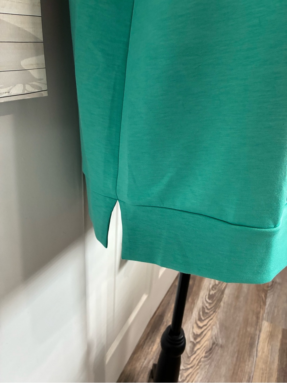 Relaxed Half-Zip Short Sleeve Top & Wide-Leg Joggers Set - Teal - Picture 5 of 13